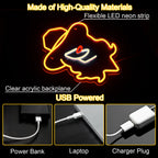Cowgirlhüte – LED-Neonschild (5 V USB)