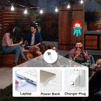 BBQ TIME – Grill mit Flammen – LED-Leuchtschild (5 V USB)
