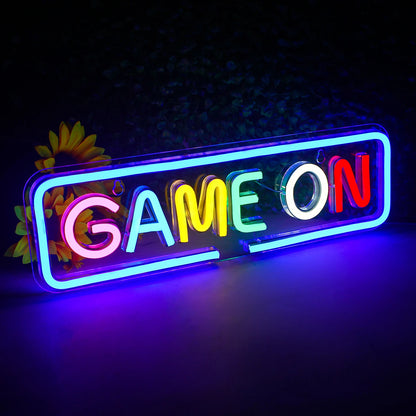 Game On 5V Mini USB LED Neon Sign - Budget Friendly