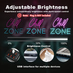 Chill Zone 5V USB LED Neon Sign - Budget Friendly