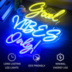 Good Vibes Only – LED-Neon-Schriftzug (5 V USB)