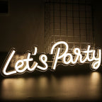 Let's Party – LED-Neon-Schriftzug (5 V USB)