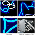 Hund mit Brille – LED-Neonschild (5 V USB)
