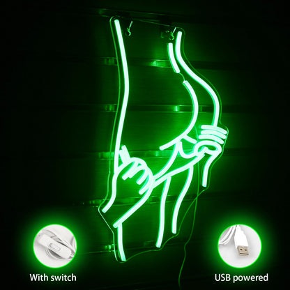 Sexy Lady 5V Mini USB LED Neon Sign - Budget Friendly