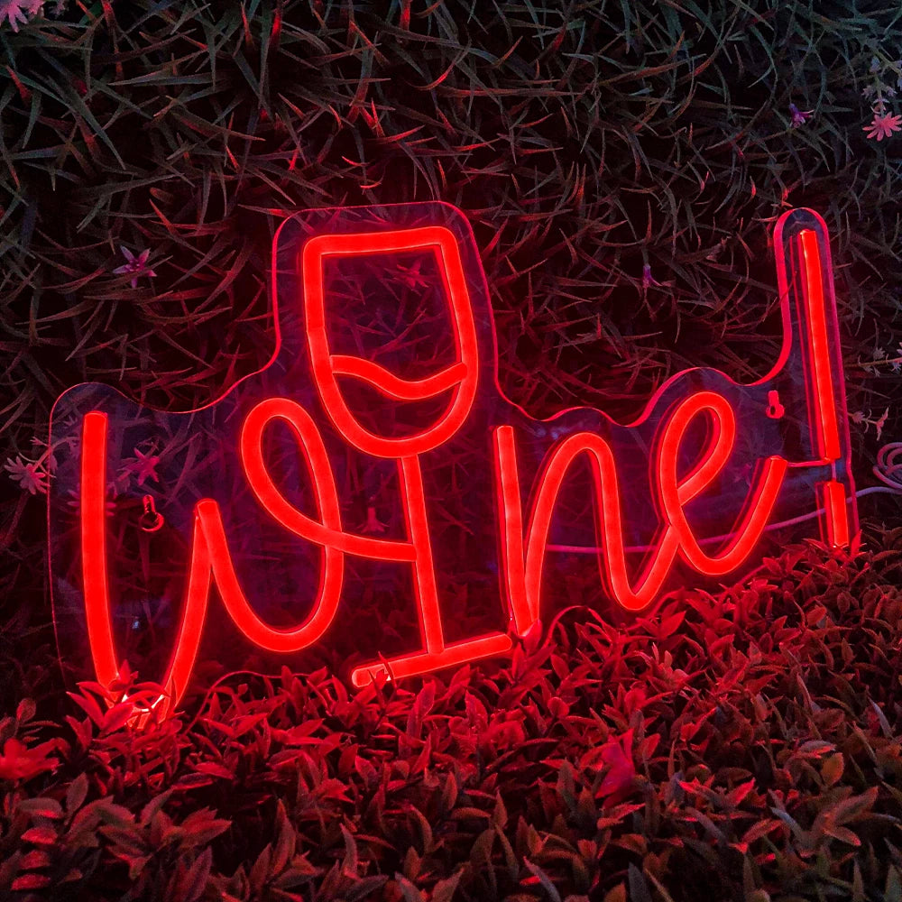 Wine 5V Mini USB LED Neon Sign - Budget Friendly