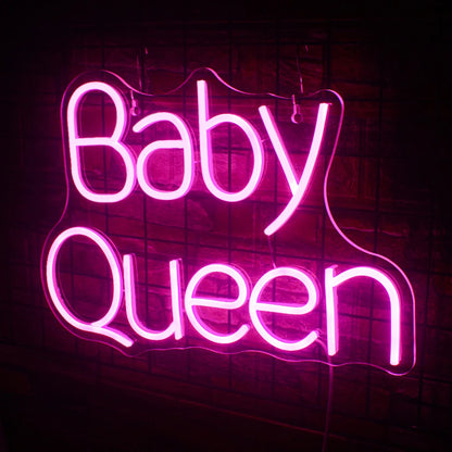 Baby Queen 5V Mini USB LED Neon Sign - Budget Friendly