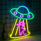 Raumschiff – LED-Neonschild (5 V USB)