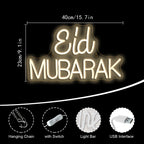 Eid Mubarak – LED-Neon-Schriftzug (5 V USB)