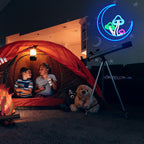 Mond und Pilz – LED-Neonschild (5 V USB)