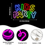 Kids Party – LED-Neon-Schriftzug (5 V USB)
