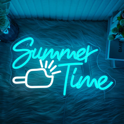 Summer Time Ice Cream 5V Mini USB  LED Neon Sign - Budget-Friendly