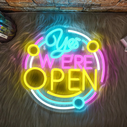 Yes We are Open 5V Mini USB LED Neon Sign - Budget Friendly