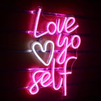 Love yo self – Herz – LED-Neonschild (5 V USB)