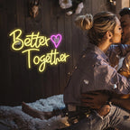Better Together – Herz – LED-Neonschild (5 V USB)