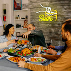Beer – Bier beim Einschenken – LED-Leuchtschild (5 V USB)