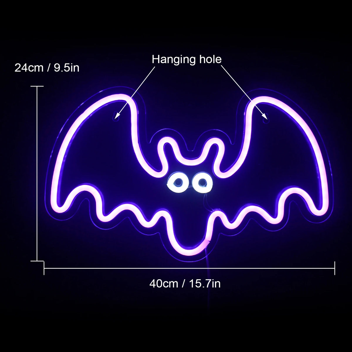Fledermaus – LED-Neonschild (5 V USB)