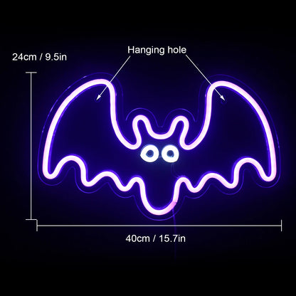 Bat 5V Mini USB  LED Neon Sign - Budget Friendly