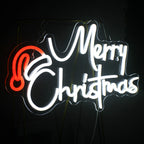 Merry Christmas – Weihnachtsmütze – LED-Neonschild (5 V USB)