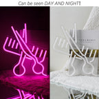 Scissors Comb 5V USB LED Neon Sign - Budget Friendly