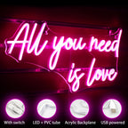 All You Need is Love 5V USB LED Leuchtschild - Preiswert