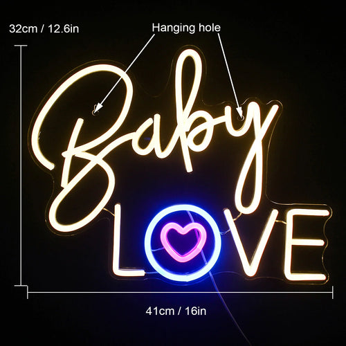 Baby Love 5V USB LED Leuchtschild - Preisgünstig