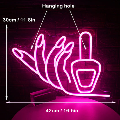 Nail 5V Mini USB LED Neon Sign - Budget Friendly