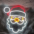 Weihnachtsmanngesicht – LED-Neonschild (5 V USB)