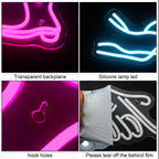 Rosa Cowboystiefel – LED-Neonschild (5 V USB)