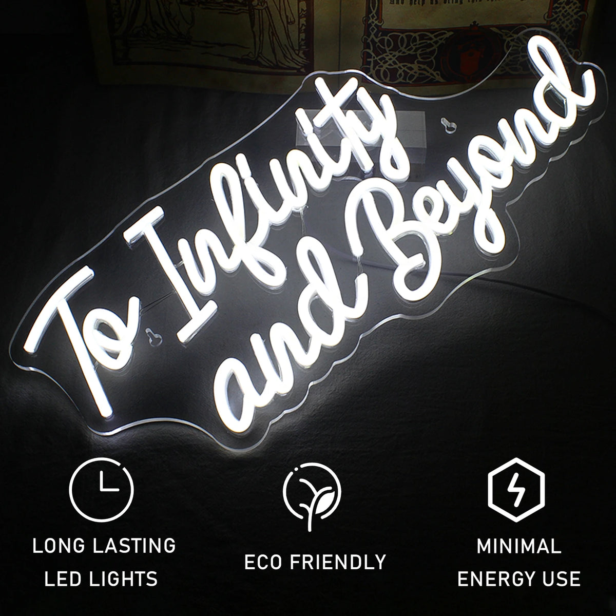 To Infinity and Beyond 5V USB LED Neon Sign - Budget Friendly