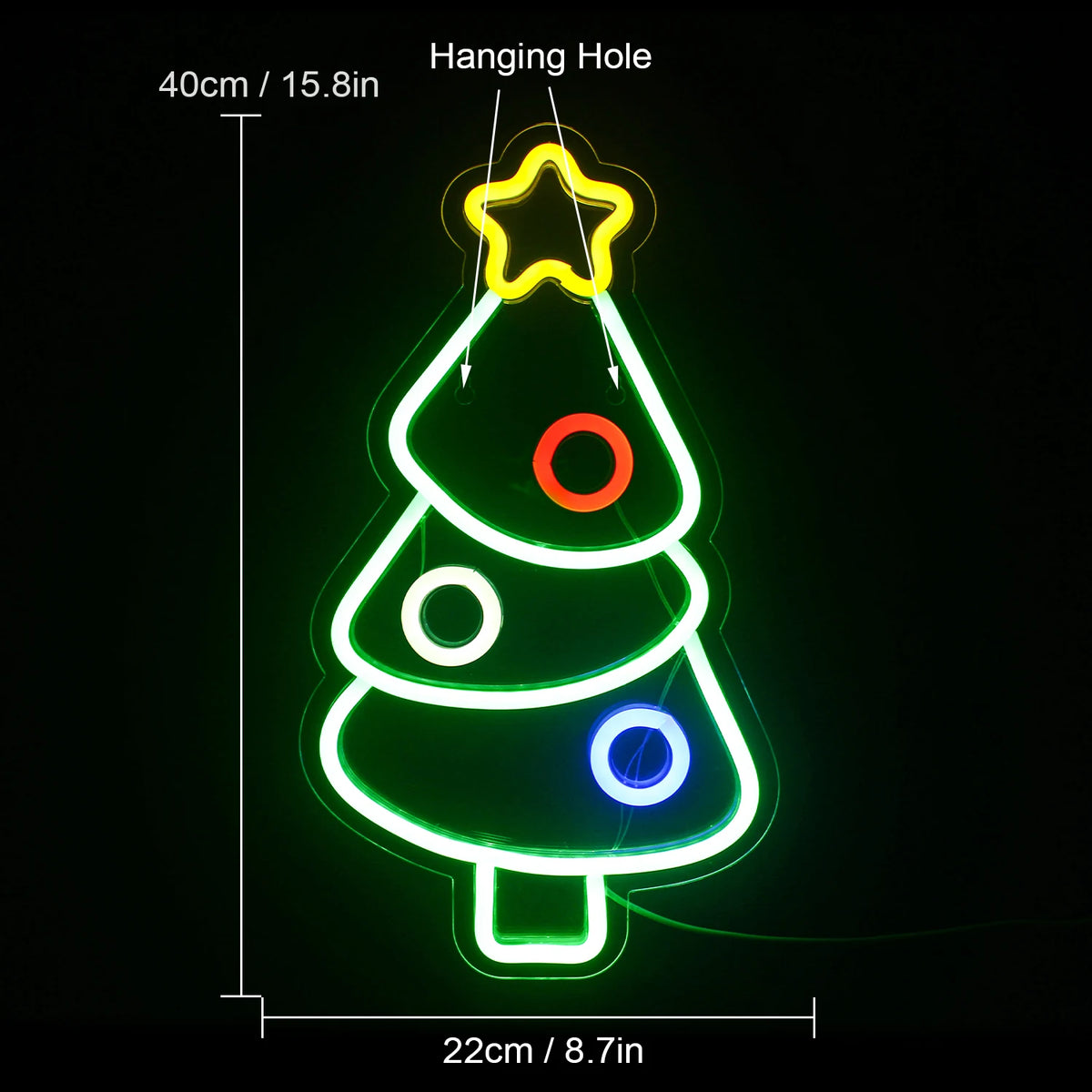 Weihnachtsbaum – LED-Neonschild (5 V USB)