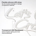 Let's Glow Crazy – LED-Neon-Schriftzug (5 V USB)