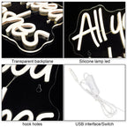 Alles, was du brauchst, sind Wimpern 5V USB LED Neon Schild - Preisgünstig