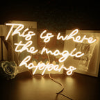 This is Where The Magic Happens – LED-Neon-Schriftzug (5 V USB)