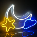 Mond und Stern – LED-Neonschild (5 V USB)