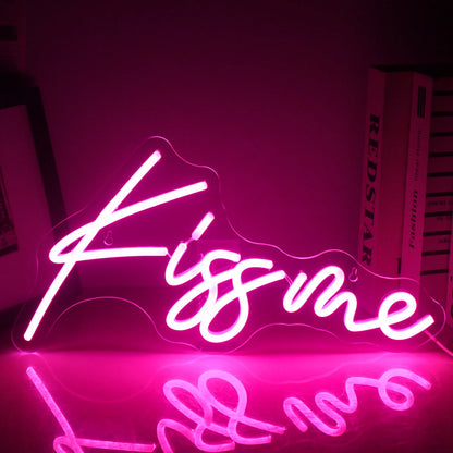 Kiss Me 5V Mini USB LED Neon Sign - Budget Friendly