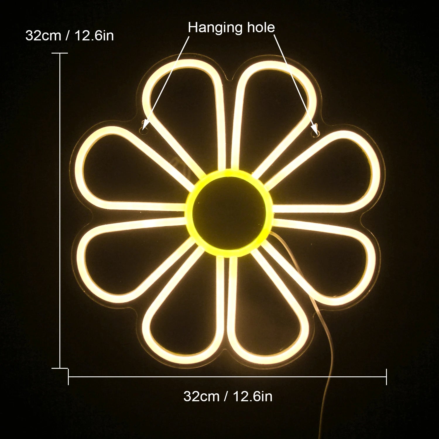 Flower 5V Mini USB LED Neon Sign - Budget Friendly