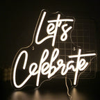 Let's Celebrate – LED-Neon-Schriftzug (5 V USB)