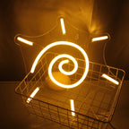 Warmweiße Sonne – LED-Neonschild (5 V USB)