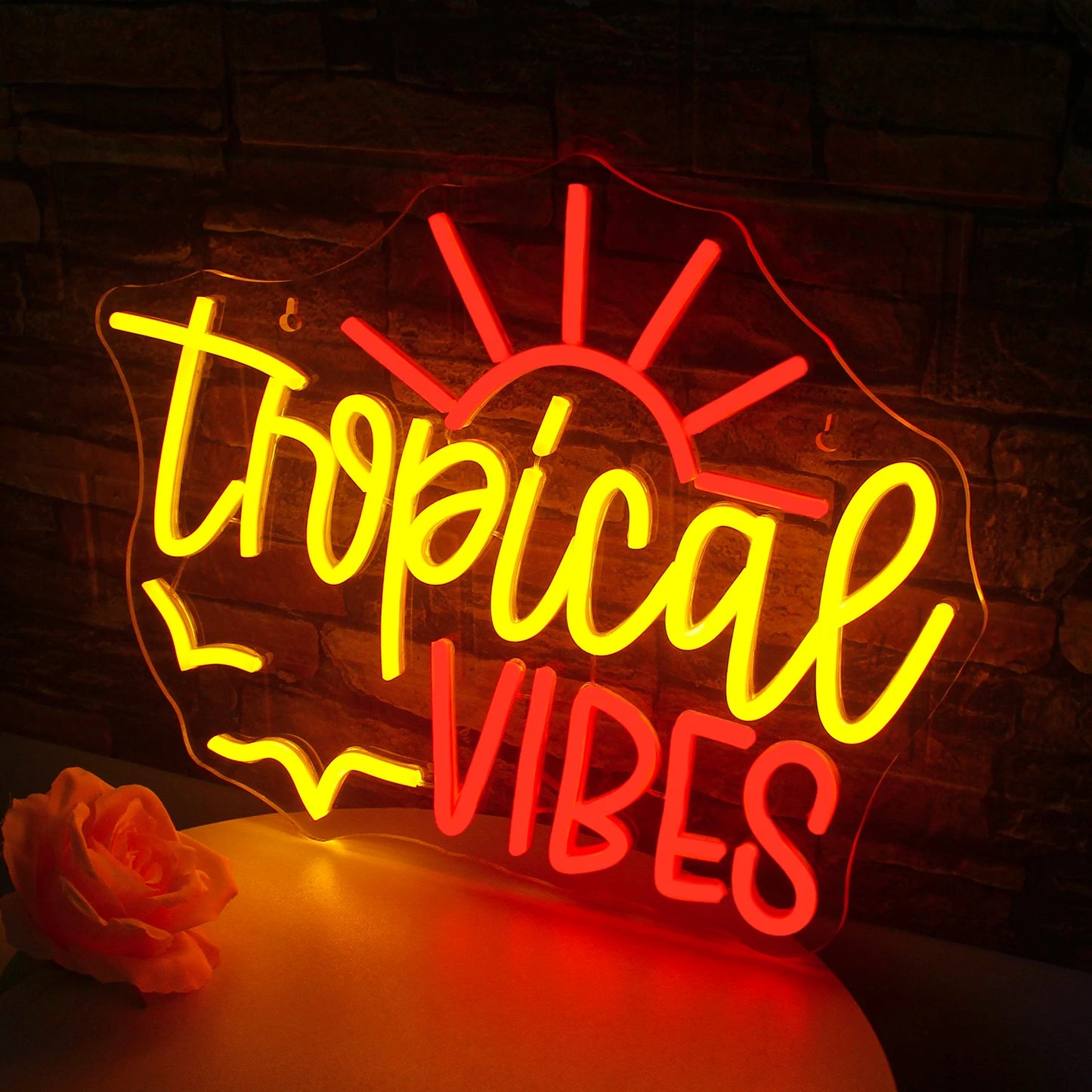 Tropical Vibes 5V Mini USB LED Neon Sign - Budget Friendly