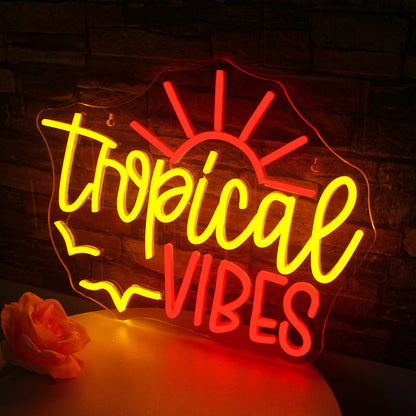 Tropical Vibes 5V Mini USB LED Neon Sign - Budget Friendly