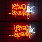 LET'S GET Spooky – Spinnennetz – LED-Neonschild (5 V USB)