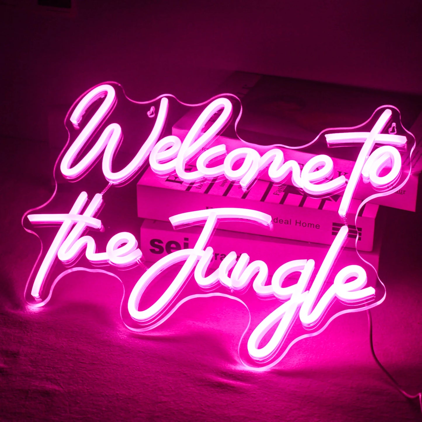 Welcome to the Jungle 5V Mini USB LED Neon Sign - Budget Friendly