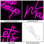Let's Makeup 5V USB LED Neon Sign - Budget Friendly