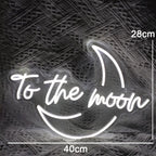 To the moon – Mondsichel – LED-Neonschild (5 V USB)