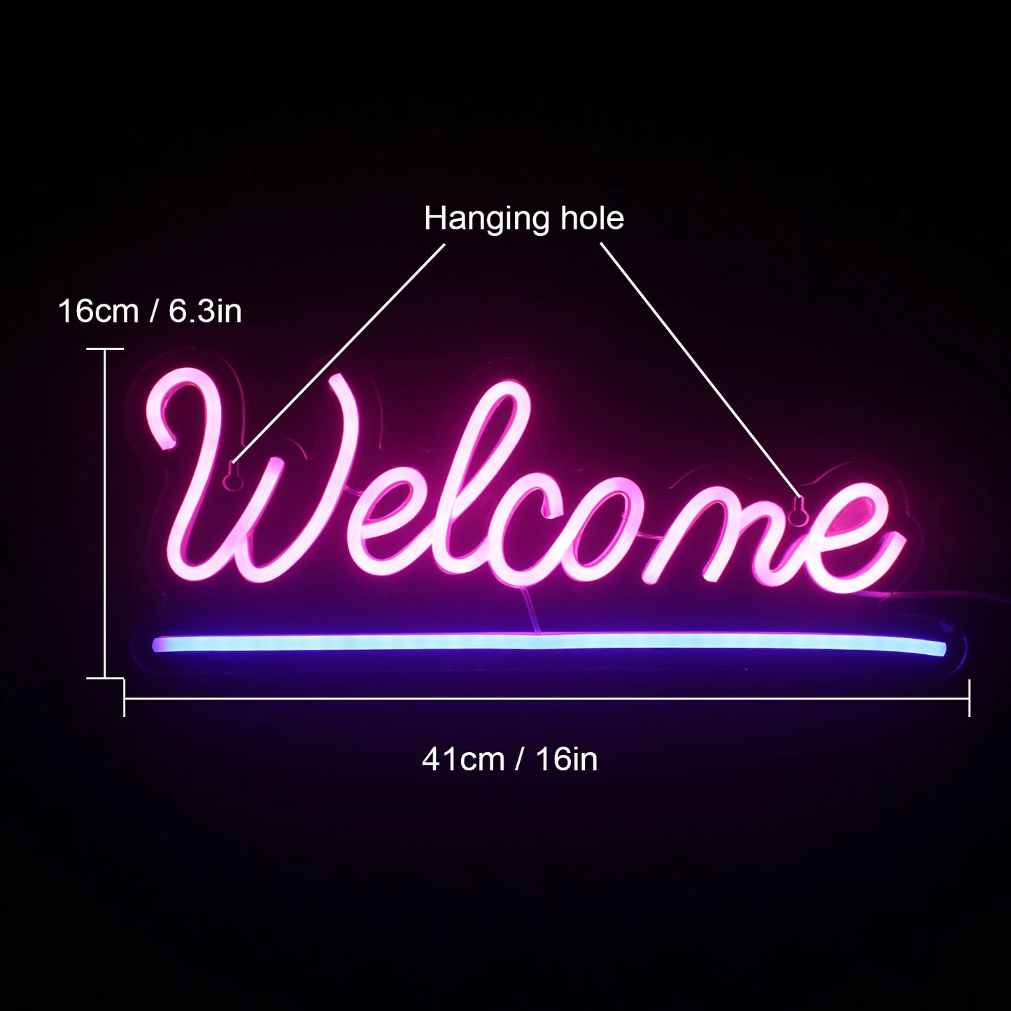 Willkommen 5V USB LED Leuchtschild - Preisgünstig