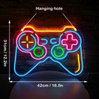 Bunter Gamecontroller – LED-Neonschild (5 V USB)