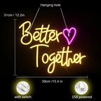Better Together – Herz – LED-Neonschild (5 V USB)