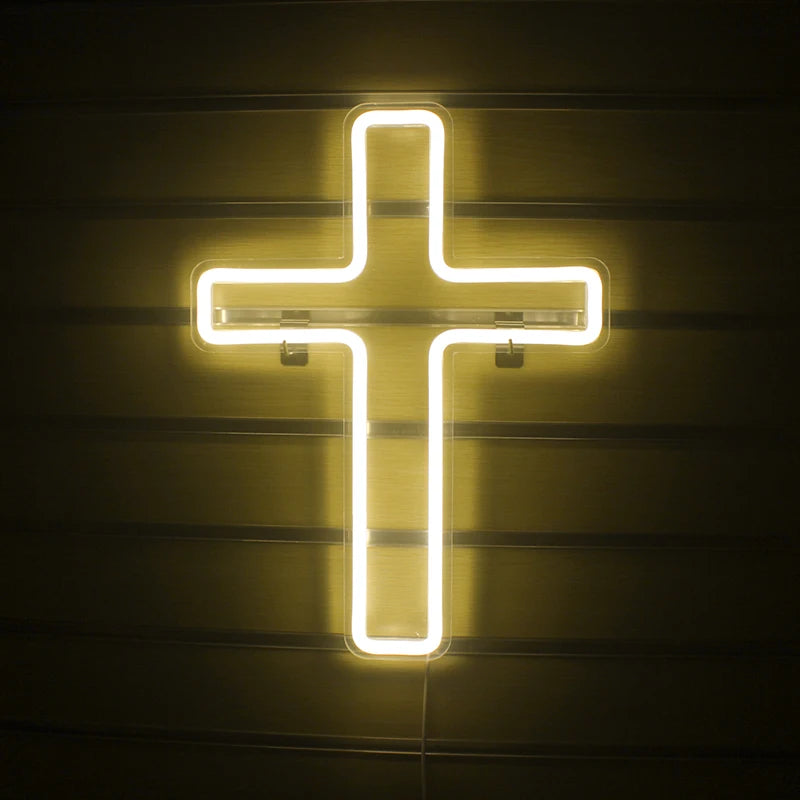 Kreuz – LED-Neonschild (5 V USB)