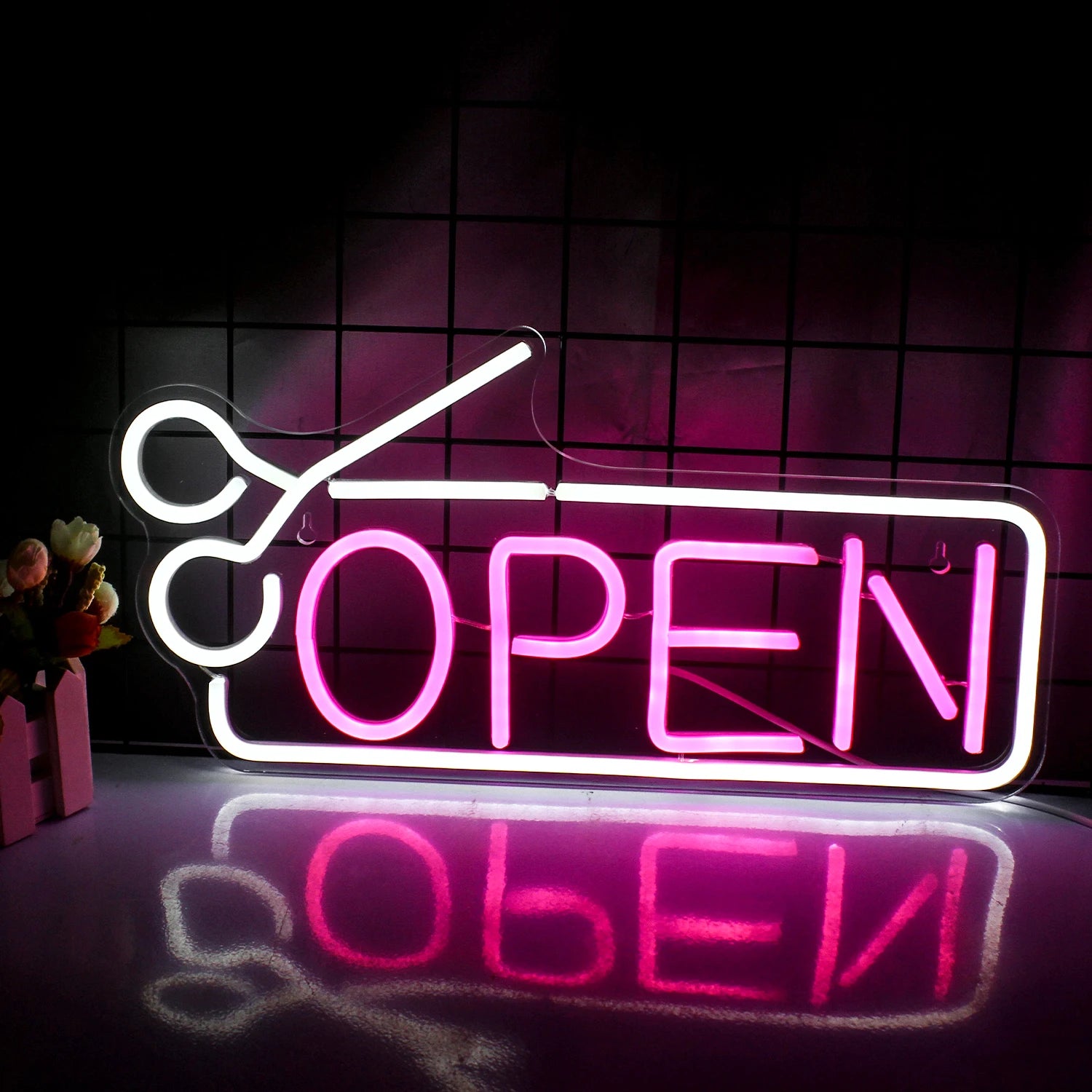 Hair Salon Open 5V Mini USB LED Neon Sign - Budget Friendly