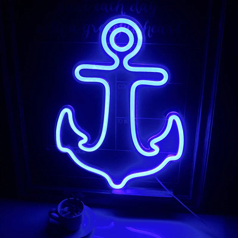 Sonne und Surfbrett – LED-Neonschild (5 V USB)